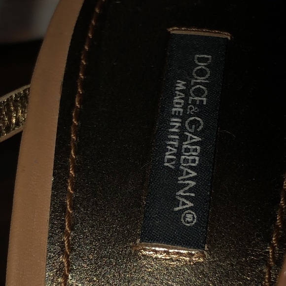 AUTH DOLCE & GABBANA Pebbled Leather Gold Chain Couture Heels - Picture 11 of 12